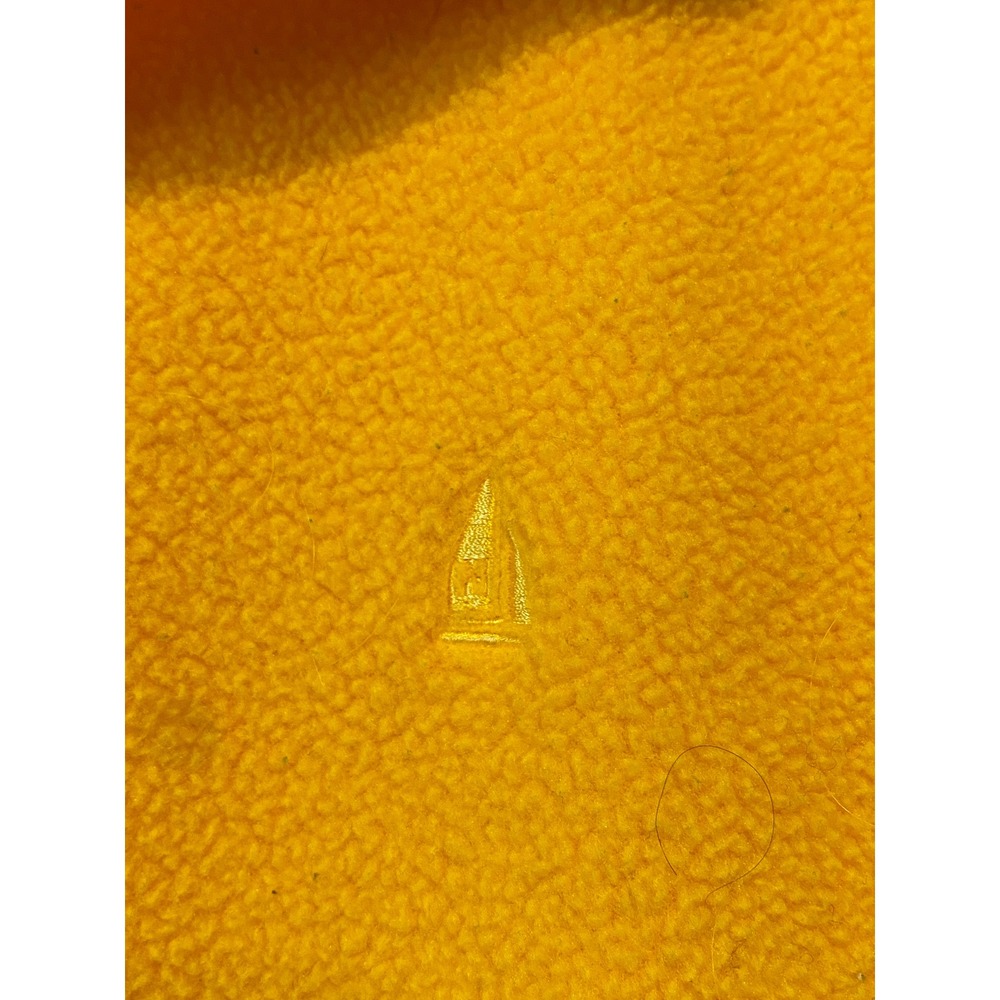 Nordstrom Mens Fleece Vest Size Medium Yellow Full Zip Fisherman Preppy Nautical - Picture 2 of 7